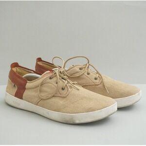 Chaco Mens Davis Canvas Casual Shoes Sneakers Size 13 Tan Brown Lace Up